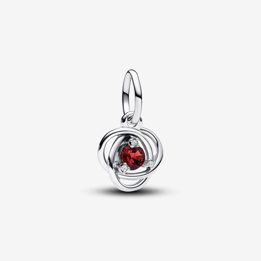 True Red Eternity Circle Dangle Charm - Pandora - 793125C07