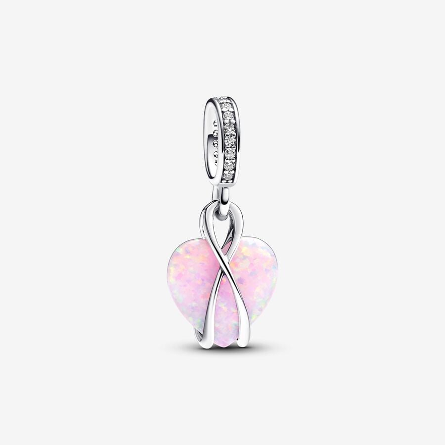 Mum Opalescent Heart Dangle Charm - Pandora - 793202C01