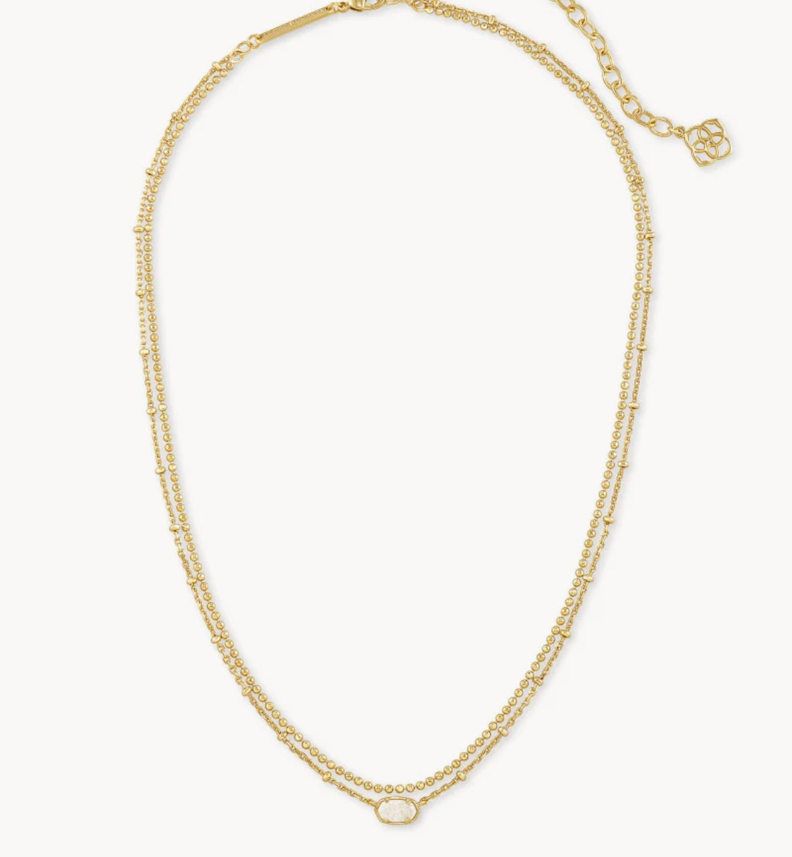 EMILIE MULTI STRAND NECKLACE - IRIDESCENT DRUSY