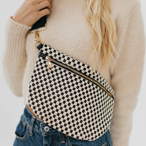Westlyn Woven Bum Bag *NEW COLORS ADDED*: Woven Checkered Navy