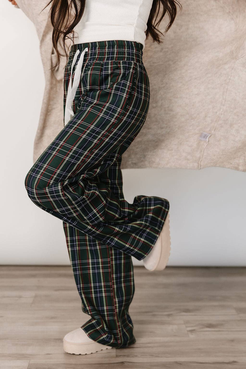 Everywear Pant - Green Plaid