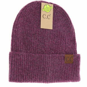 Unisex Soft Ribbed Cuff C.C Beanie HAT2075: Clay