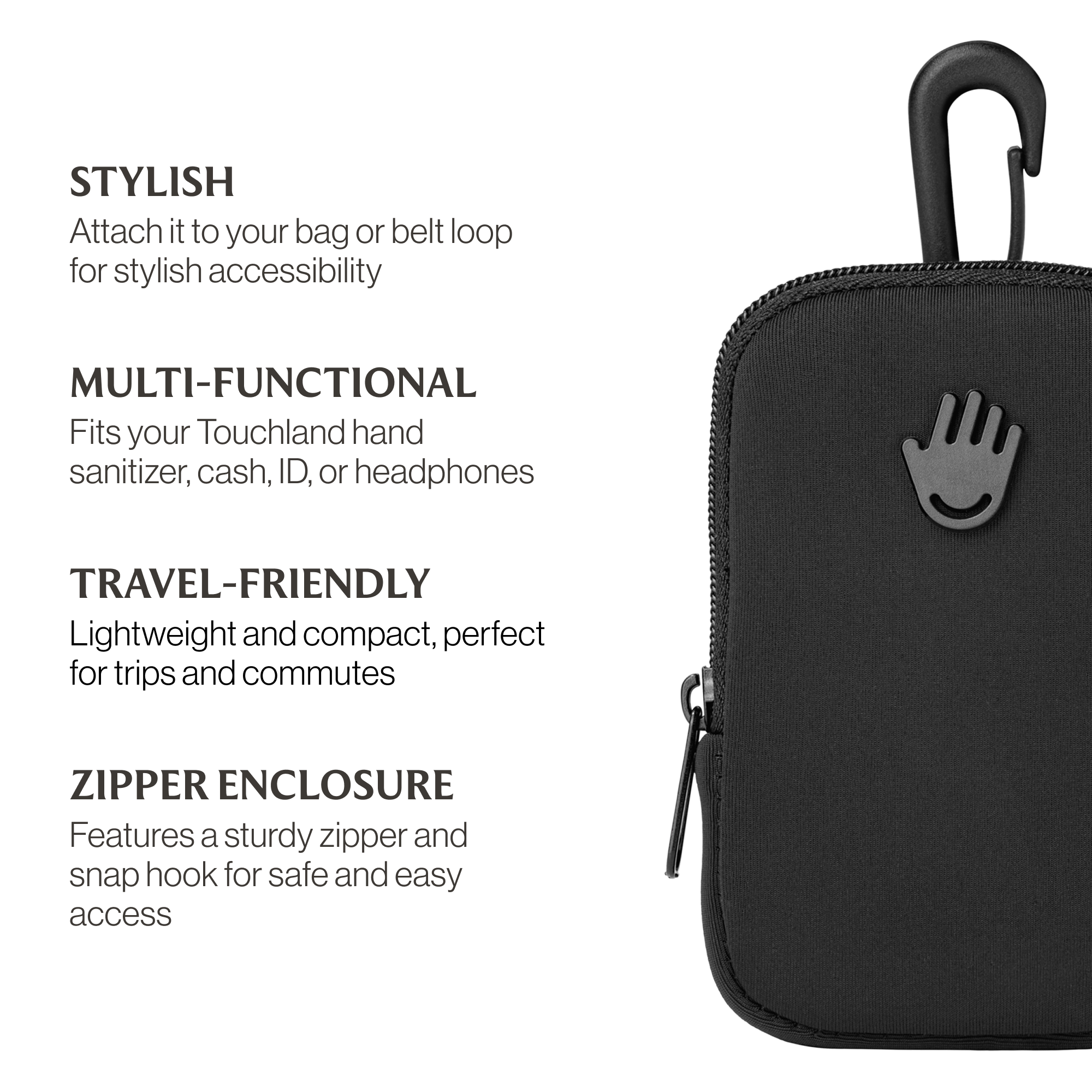 Black Touchette Pouch