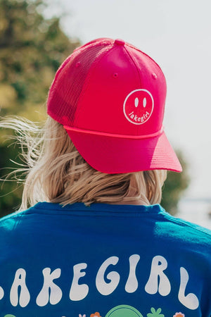 Lakegirl Trucker Cap Smile Hot Pink