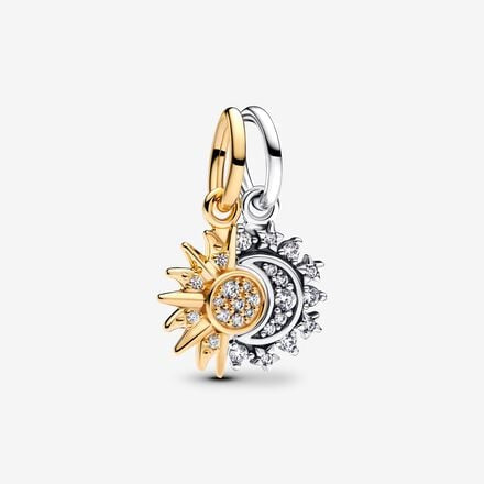 Splittable sun & moon charm