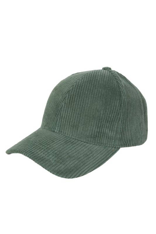 FWCAP114 - Solid Corduroy Fall Winter Baseball Hat: Sage