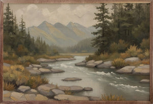 Pines and River Valley: 24x16