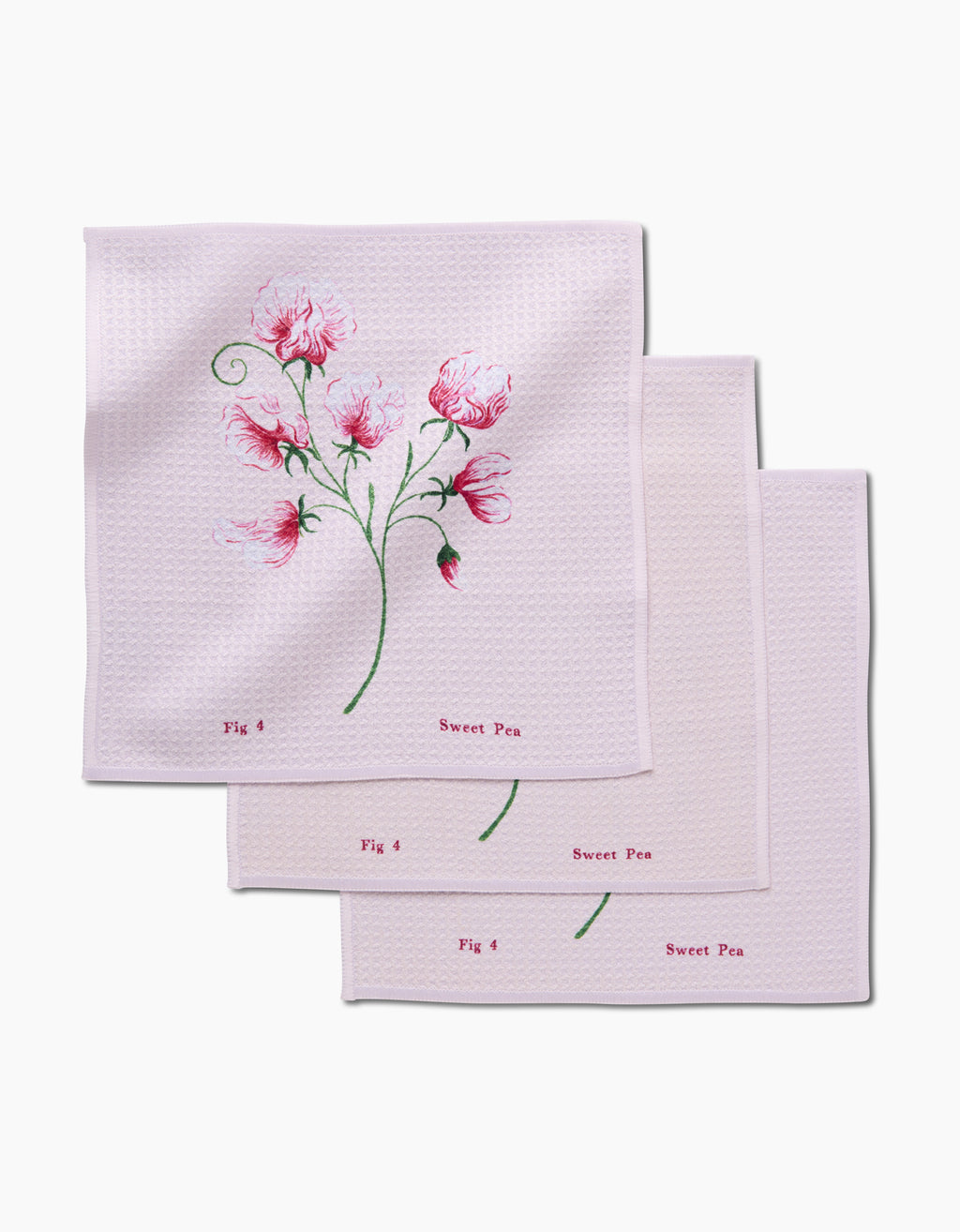 April Sweet Pea Dishcloth Set