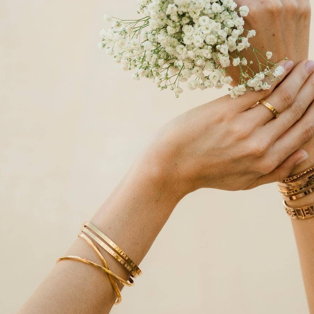 She Believed She Could, So She Did (no ink): Yellow Gold