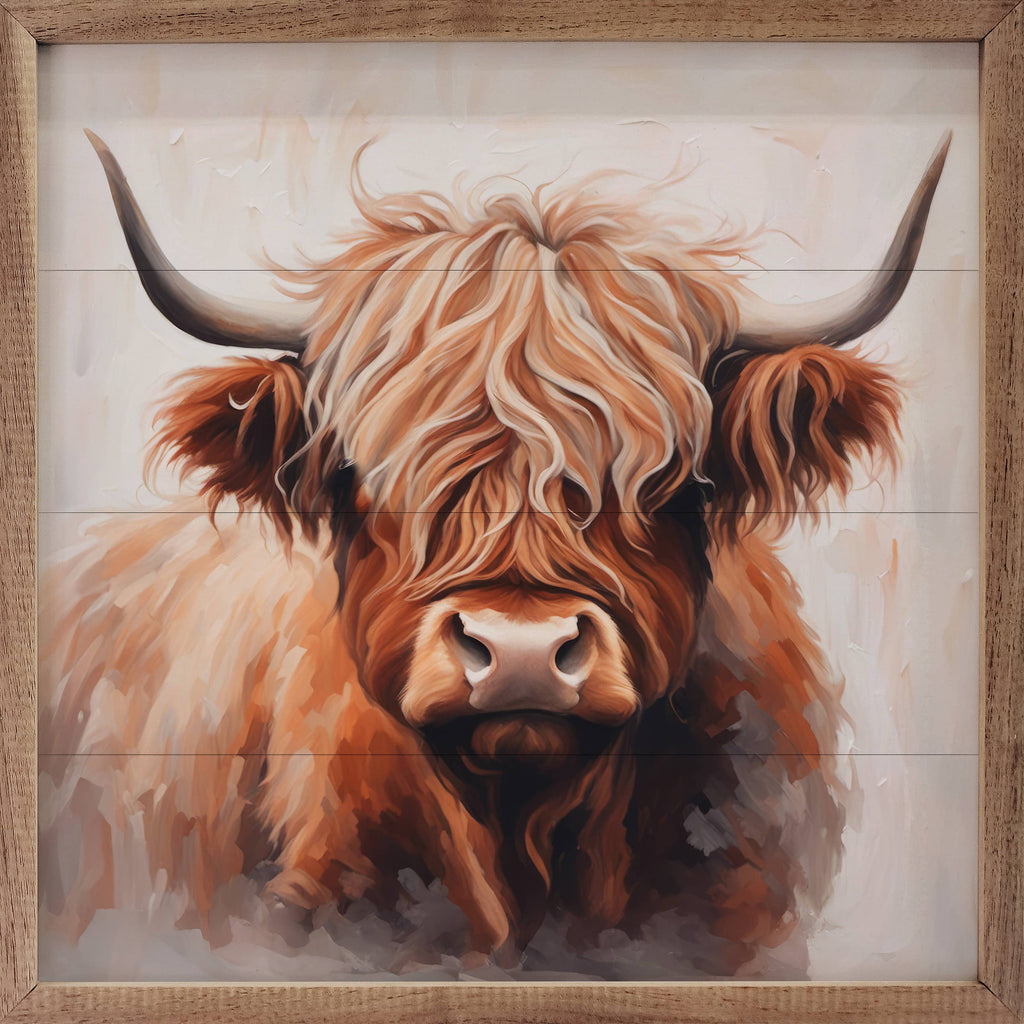 Highland Print White: 4 x 4 x 1