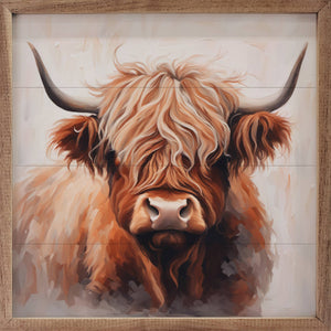 Highland Print White: 4 x 4 x 1