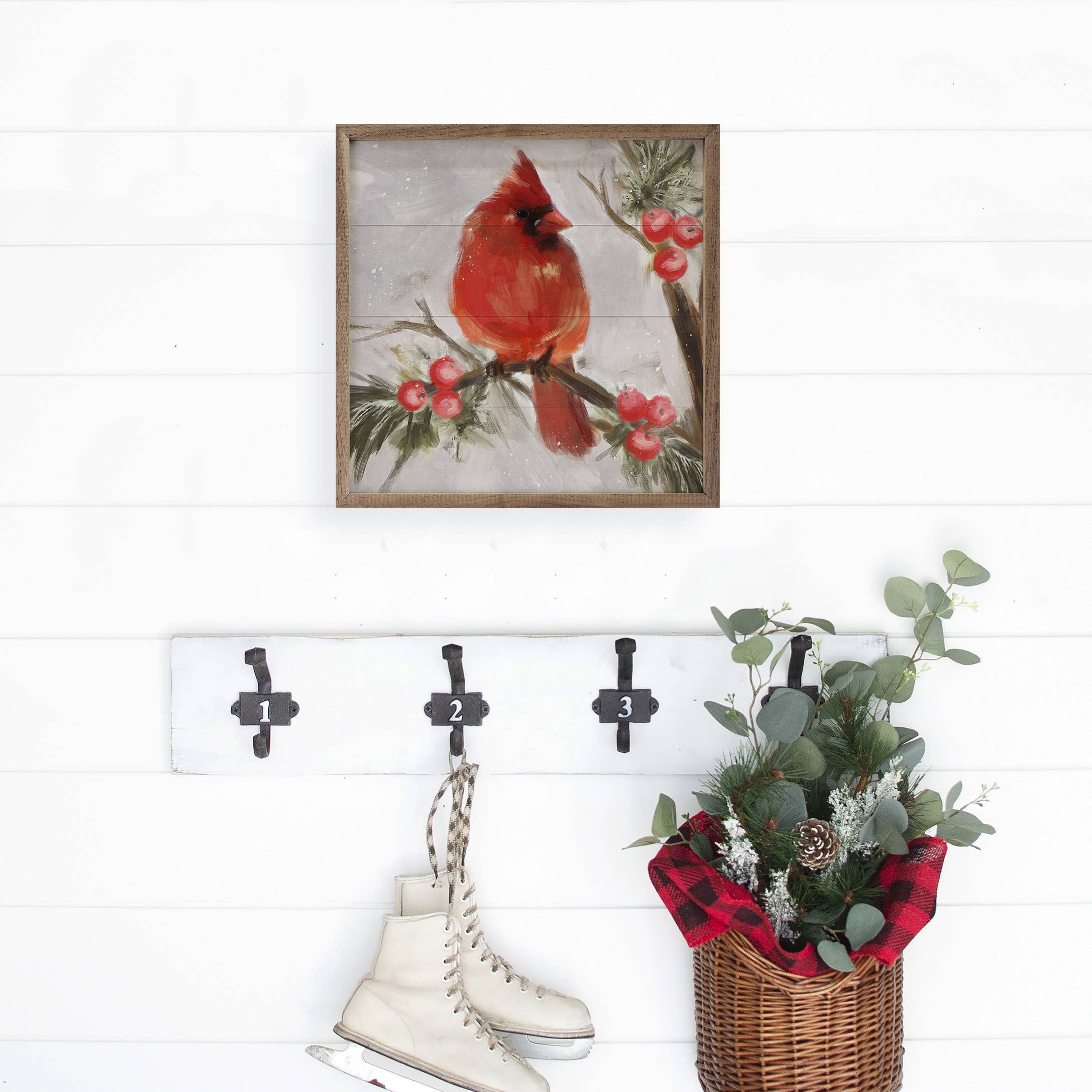 Cardinal 2 Looking Right By Nina Blue: 16 x 16 x 1.5