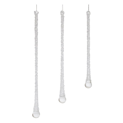 Glass Icicle Drop Ornament (3 Sizes)