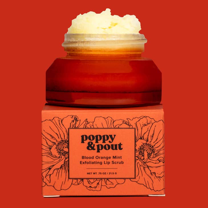 Poppy & Pout - Blood Orange Mint Lip Scrub