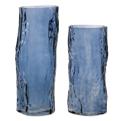 Blue Glass Vase Set (Set of 2)