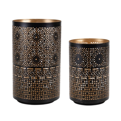 Black Iron Candle Holders (Set of 2)