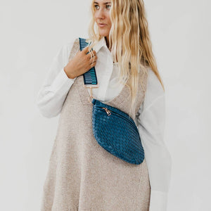Westlyn Woven Bum Bag *NEW COLORS ADDED*: Woven Checkered Navy