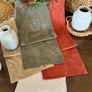 CF-3383 - Tan Corduroy Table Runnerh
