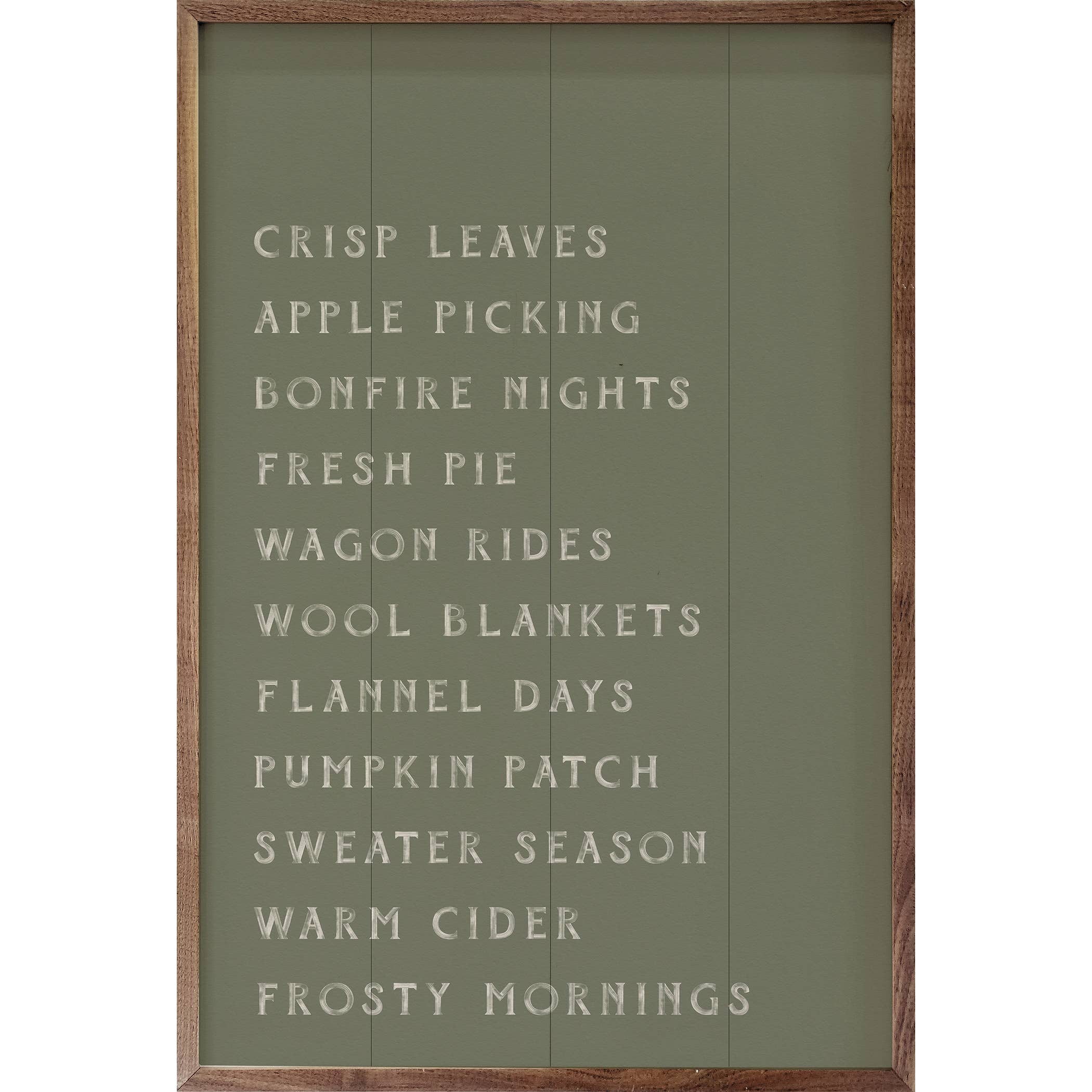 Autumn Activities List Green: 5x8