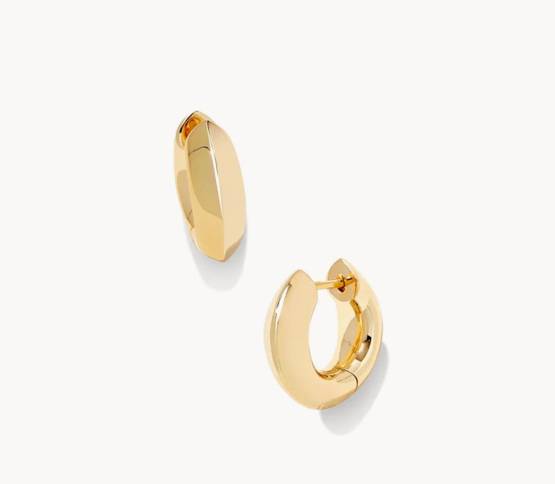 MIKKI METAL HUGGIE EARRINGS
