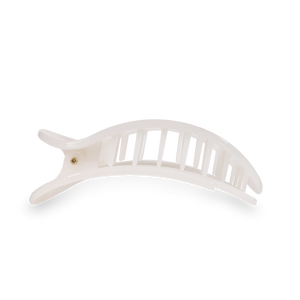 Round Flat Hair Clip | Small | Coconut White