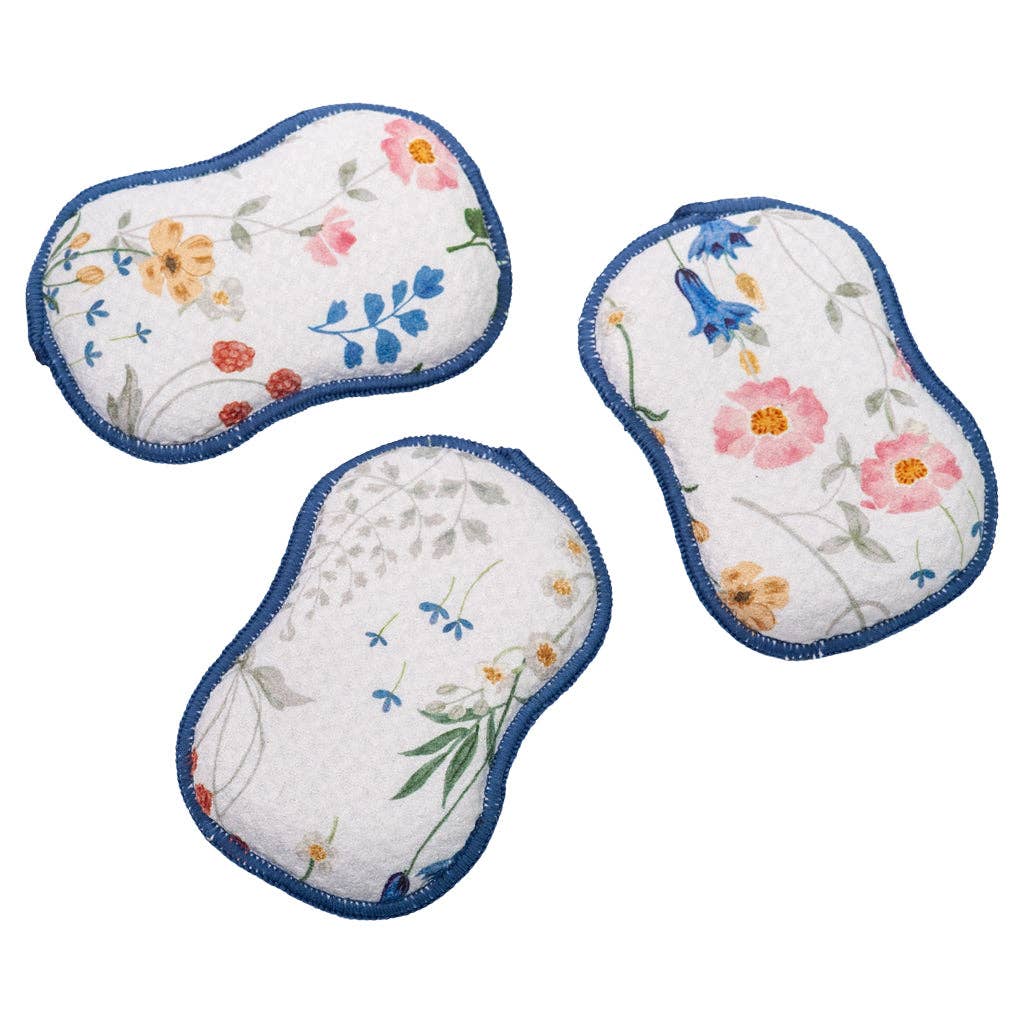 RE:usable Sponges (Set of 3) - Serenity Floral: Multicolor – Red Barn ...