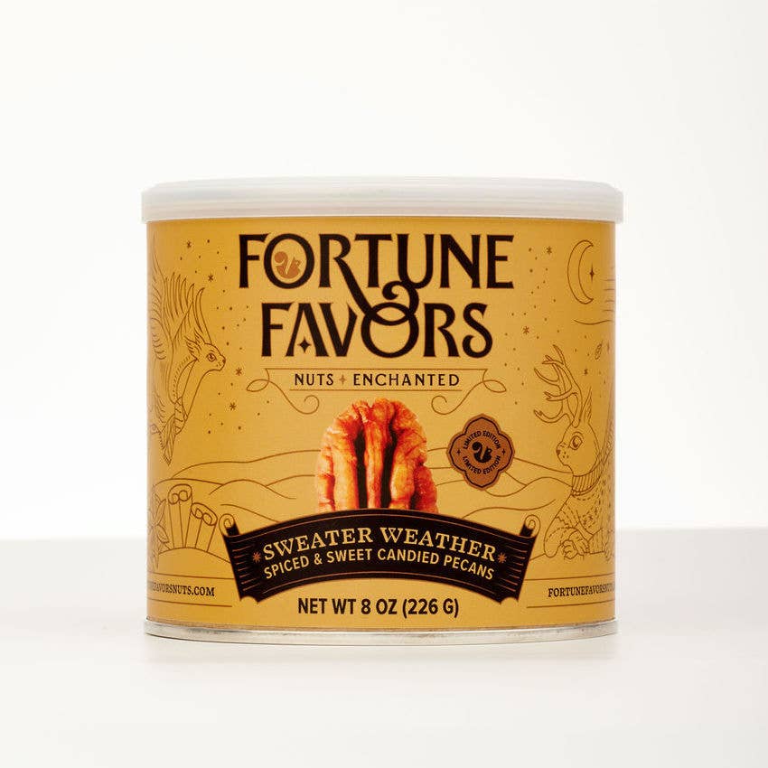 8oz Fortune Favors Sweater Weather Candied Pecans