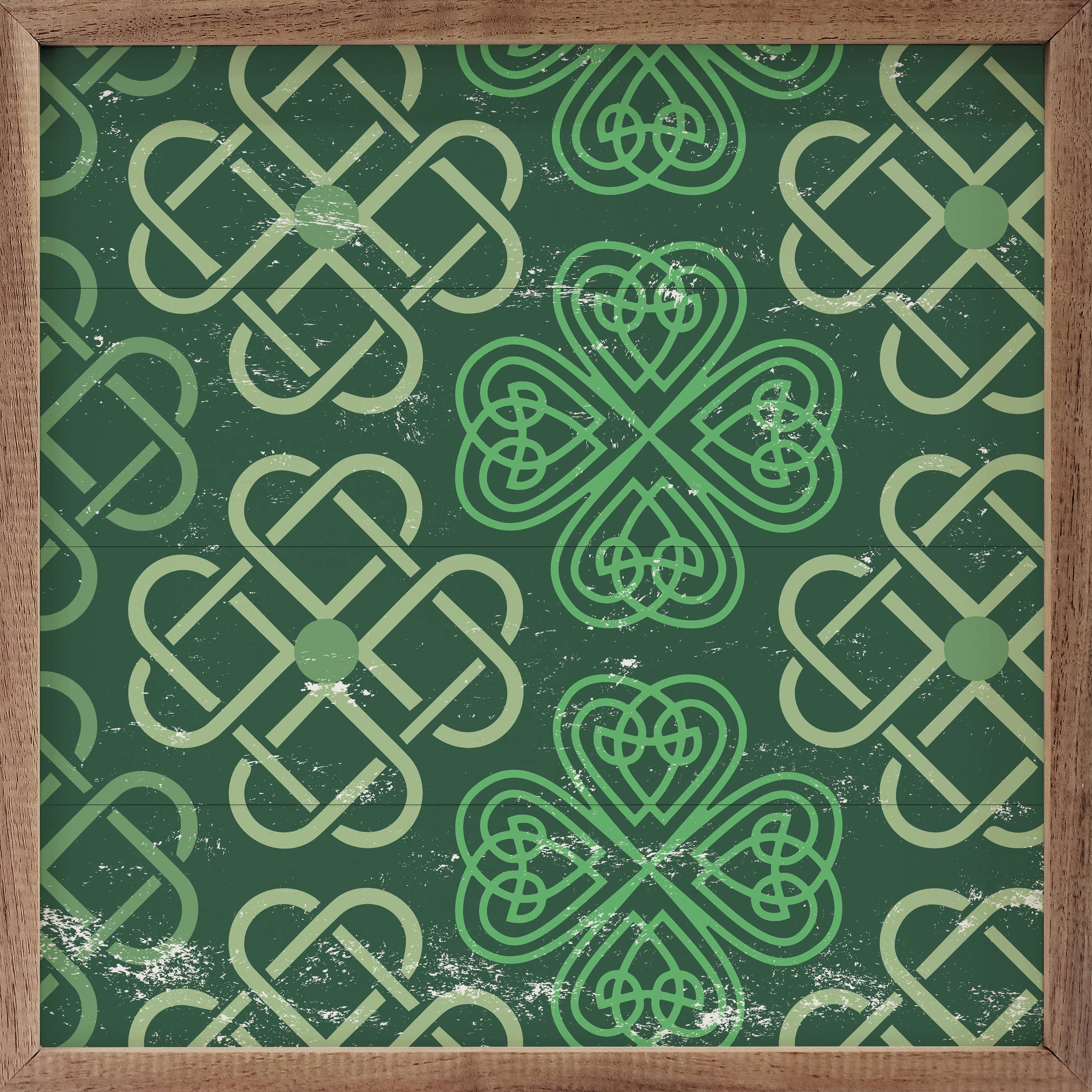 Celtic Diamonds Green: 4 x 4 x 1