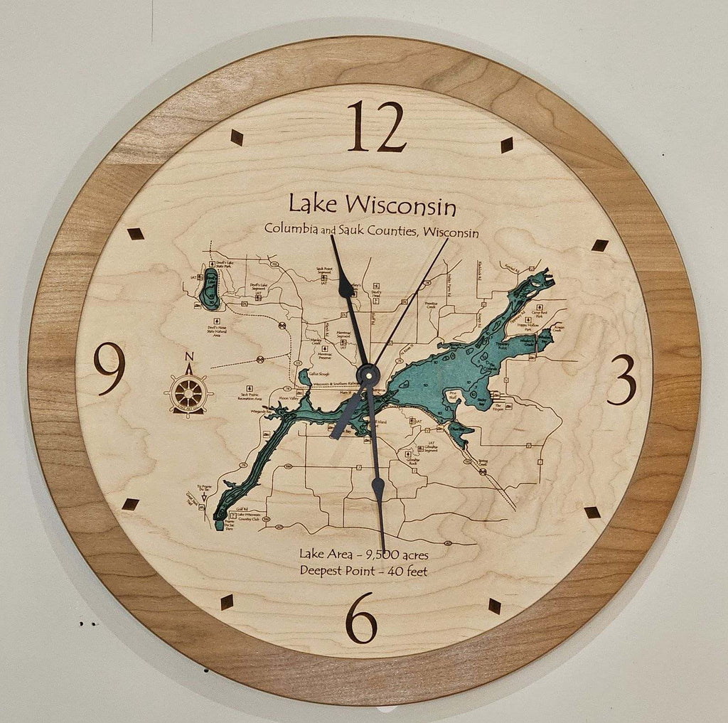 Lake Wisconsin - Bathymetry Clock