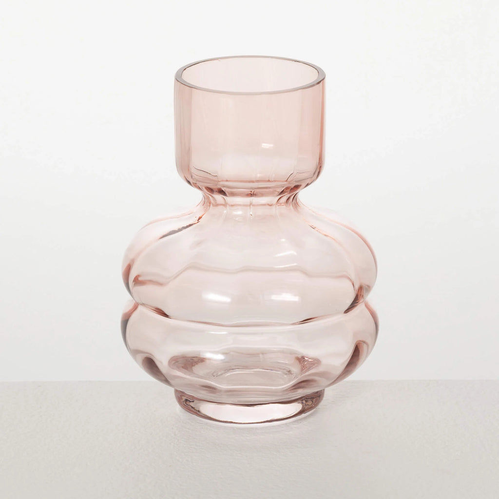 Narrow neck glass vase