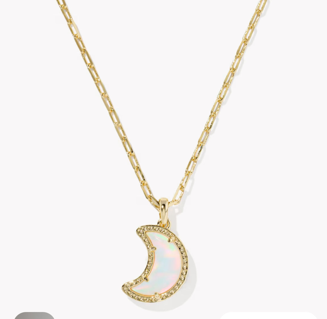 - GOLD TONE MOON NECKLACE  - KENDRA SCOTT