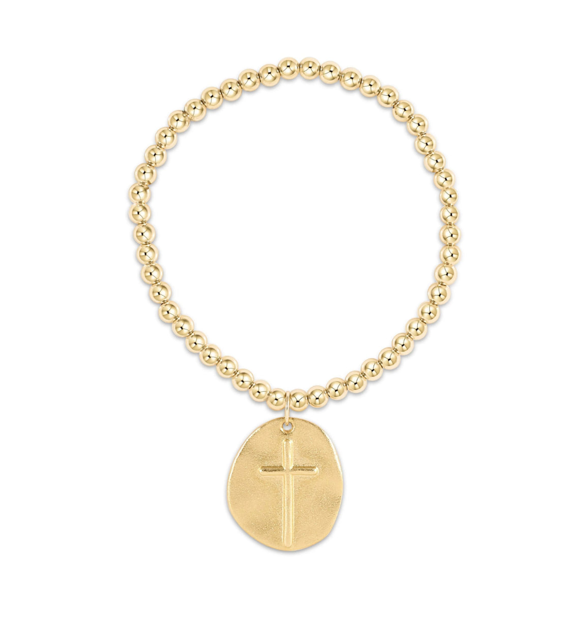 enewton - 7.25” Classic Gold 4mm Bead Bracelet -  inspire gold charm