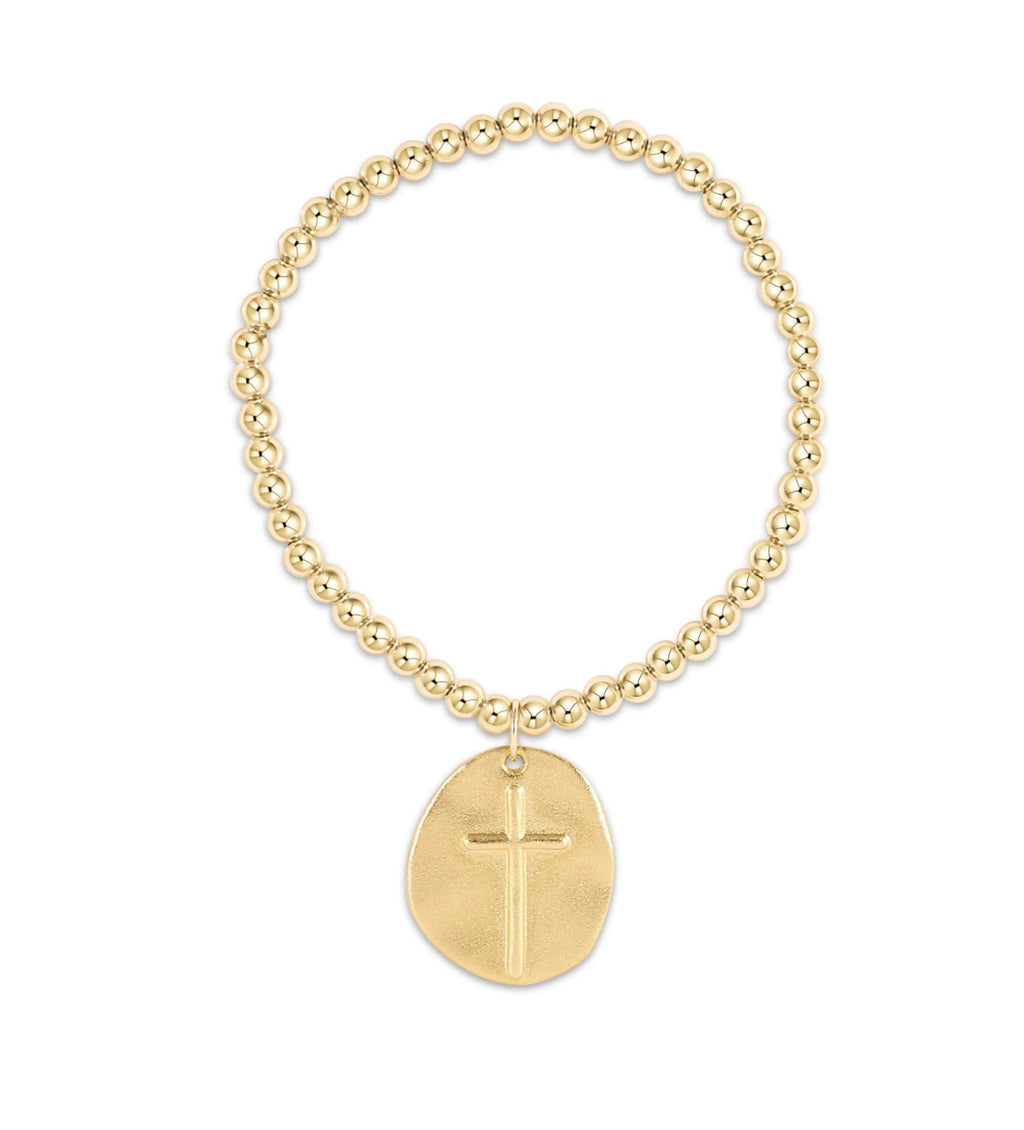 enewton - 7.25” Classic Gold 4mm Bead Bracelet -  inspire gold charm