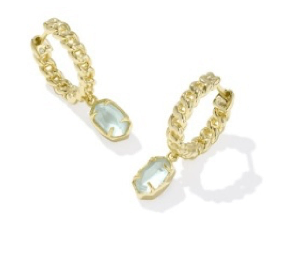 EMILIE HUGGIE EARRINGS - LIGHT BLUE ILLUSION