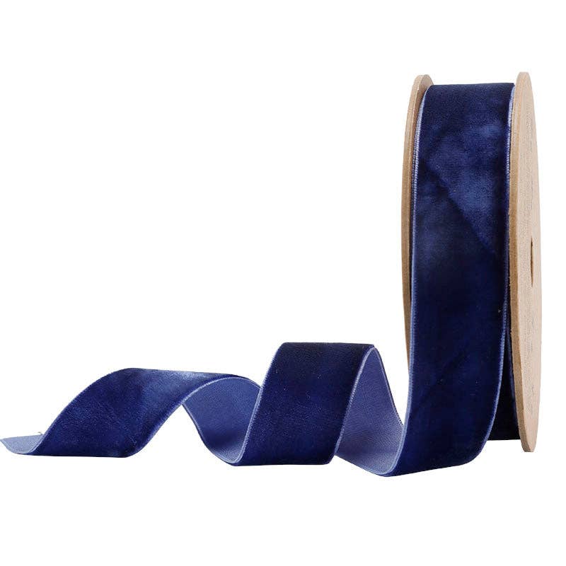 16 Colors | 1" Velvet Ribbon | 10 Yard Roll: Navel