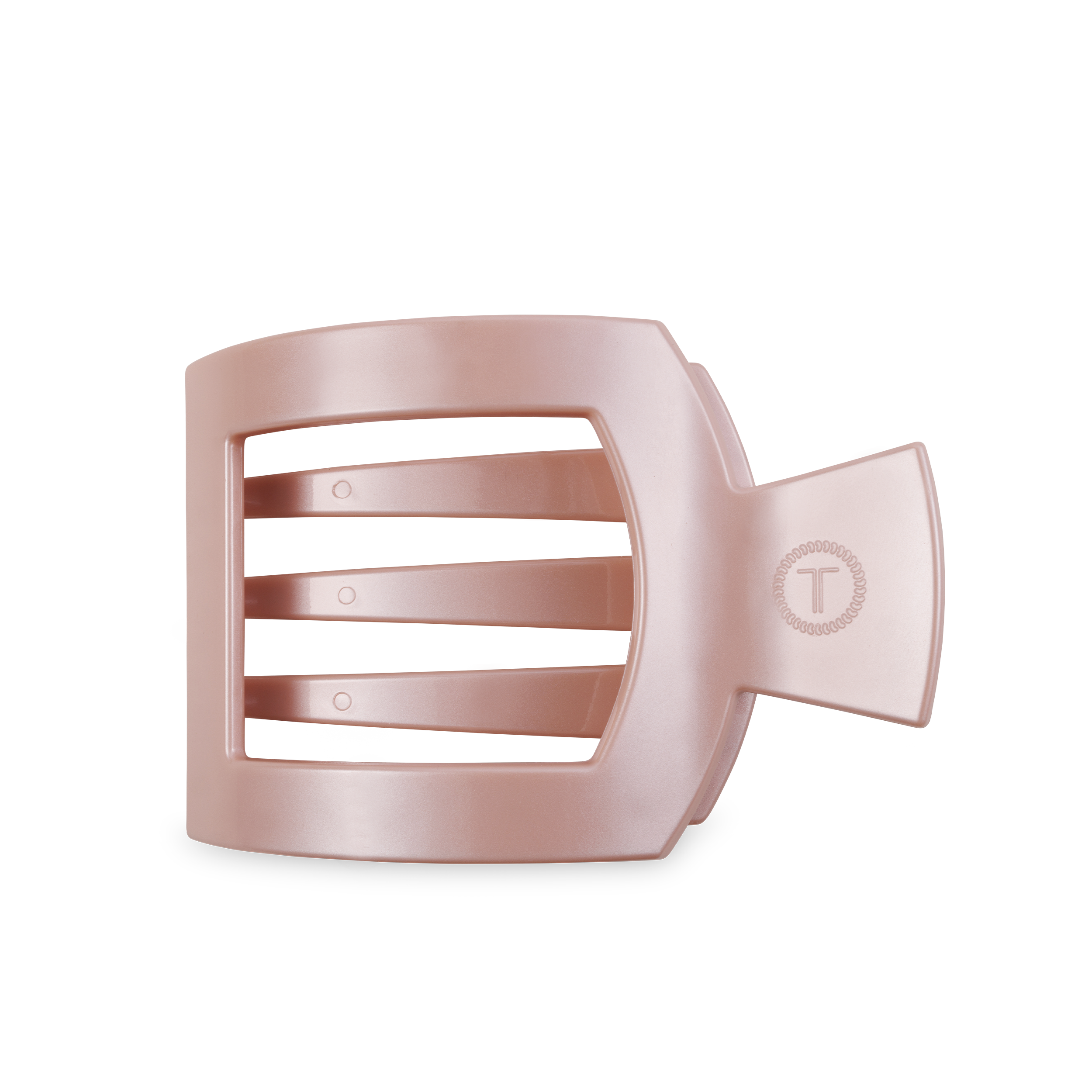 Square Flat Hair Clip | Large | Pearly Pink