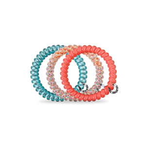 Spiral Hair Coils | Small | Coral Craze Hair Ties
