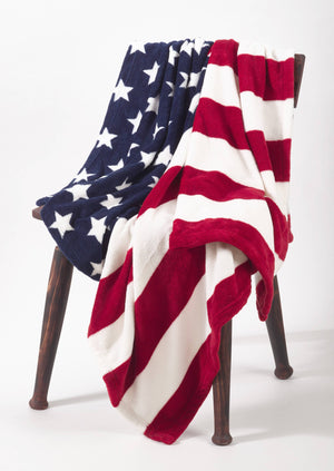 American Flag Throw: Red / 50"x60"