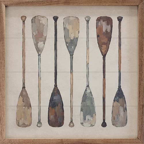 Vintage Boat Oars: 12x12