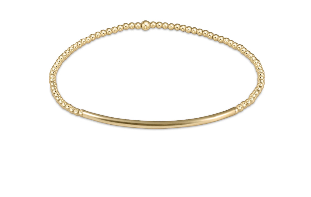 enewton - 6.25" Classic Gold 2mm Bead Bracelet - Bliss Bar Smooth