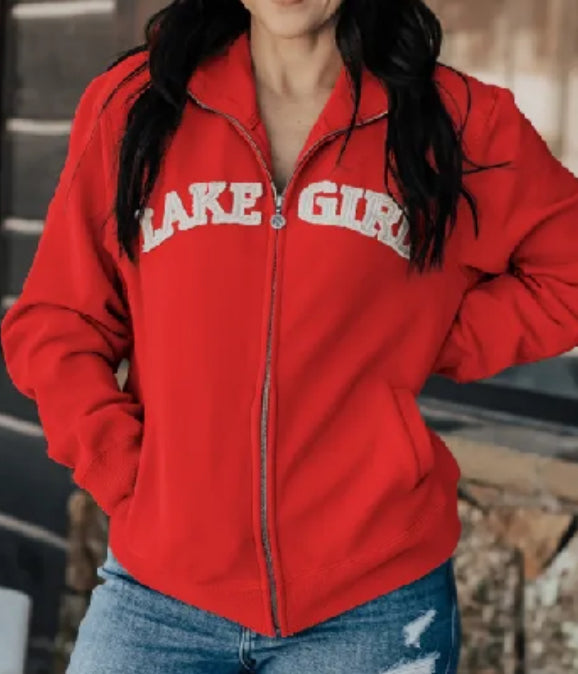 Lakegirl - Track Jacket - Sailor Red