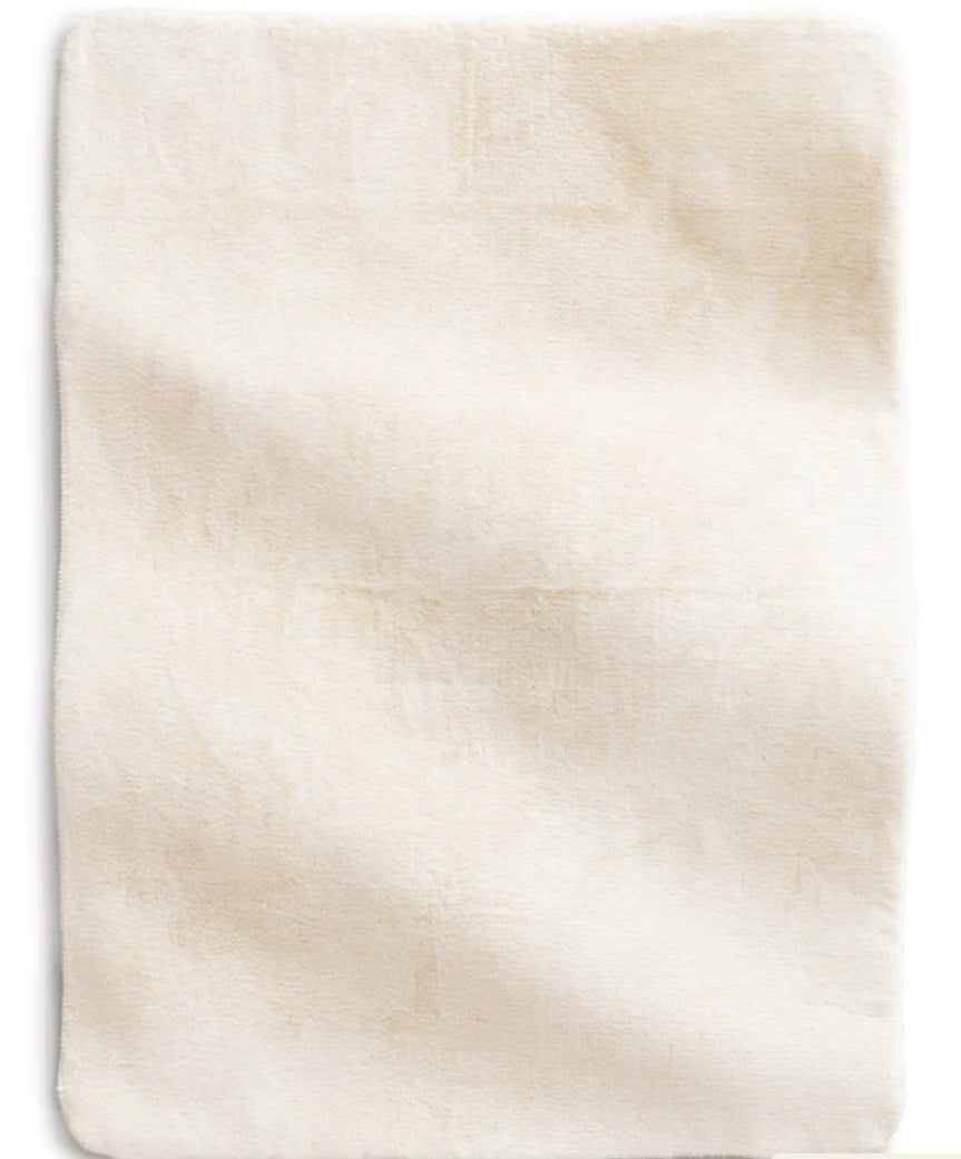 Plush Fur XL Throw Blanket- cottage Cream -dry clean - Vera Bradley