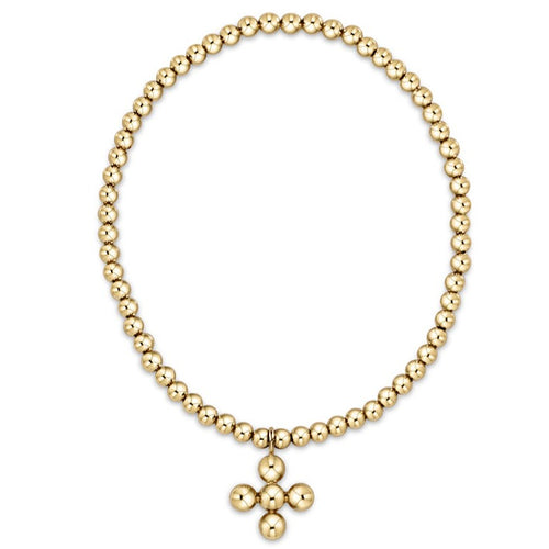 enewton - 7.25" Cross 3mm Gold Bracelet