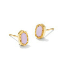 MINI ELLIE STUD EARRINGS - PINK OPALITE CRYSTAL