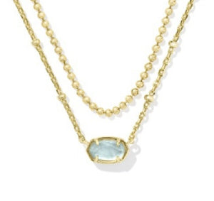 EMILIE MULTI STRAND NECKLACE - LIGHT BLUE ILLUSION