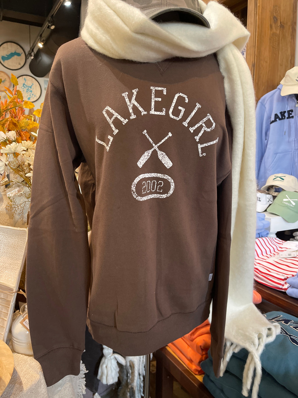 Lakegirl - Sanded Fleece Crew Neck - Chocolate