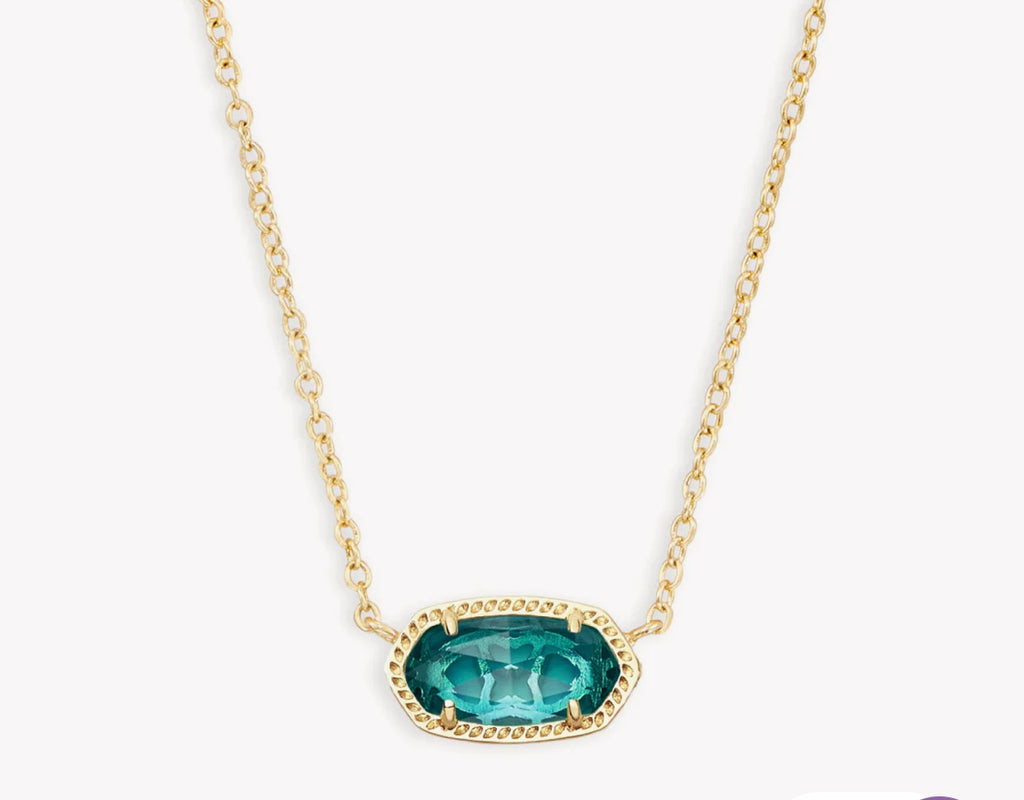 ELISA SHORT PENDANT NECKLACE - London blue