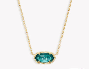 ELISA SHORT PENDANT NECKLACE - London blue