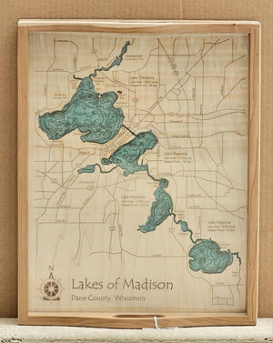 TRAY Lakes of Madison Bathymetry 14x18