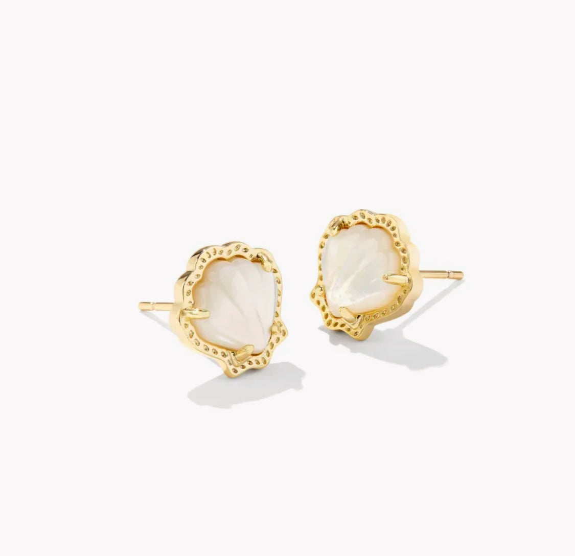 BRYNNE SHELL STUD EARRINGS